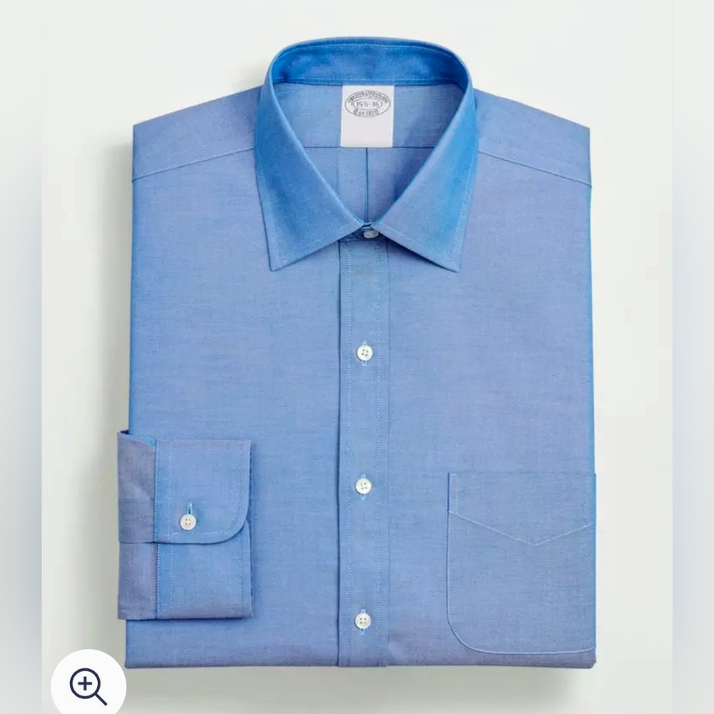 Brooks Brothers Blue Stretch Regent Fit Dress Shirt (Neck 17)